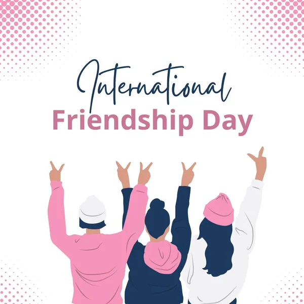 Banner Zum Internationalen Tag Der Freundschaft — Stockfoto
