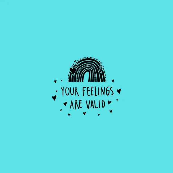 You Heart Vector Illustration Your Feelings Valid Quote Background Text — Stock Photo, Image