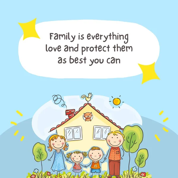 Family Family Day Family Family Concept Happy Parents Kids Love — Stock Photo, Image