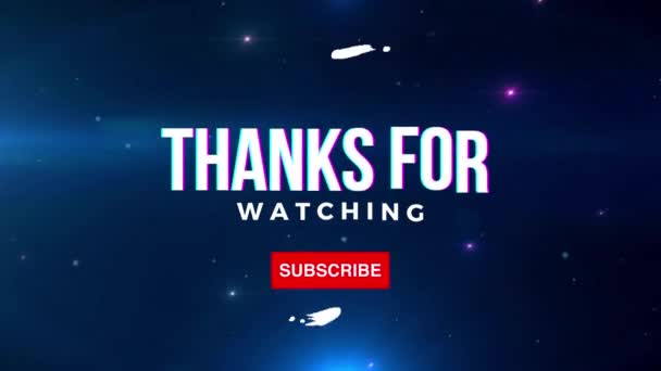 Ευχαριστώ Για Την Παρακολούθηση Βίντεο Κανάλι Youtube — Αρχείο Βίντεο