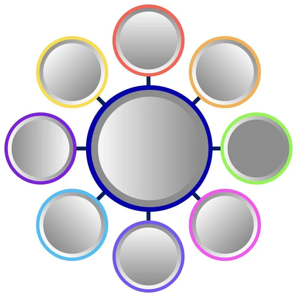 Circle diagram template with five steps or options, infographic template for web, business, presentations.