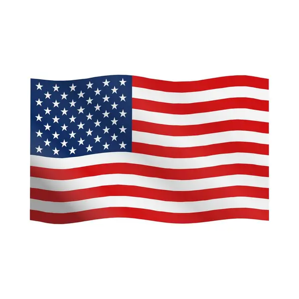 Американський Прапор Векторна Ілюстрація Іконка — стокове фото