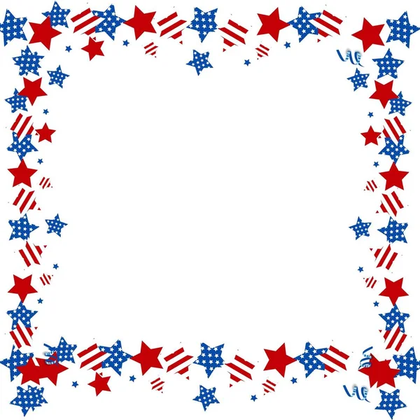 红星相框 美国国旗图案 — 图库照片