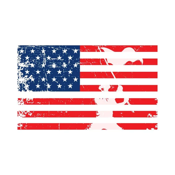 Vlajka Usa Grunge Pozadím Americká Vlajka — Stock fotografie
