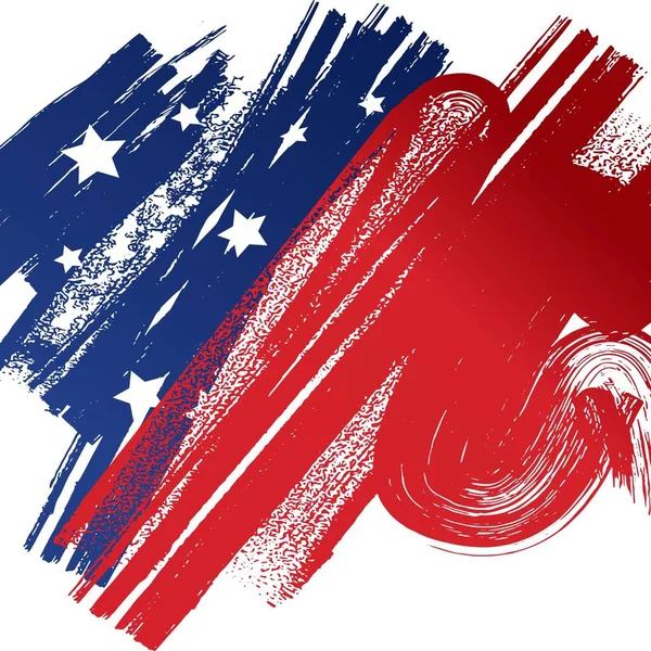 Amerikaanse Vlag Met Grunge Effect Onafhankelijkheidsdag Van Juli — Stockfoto