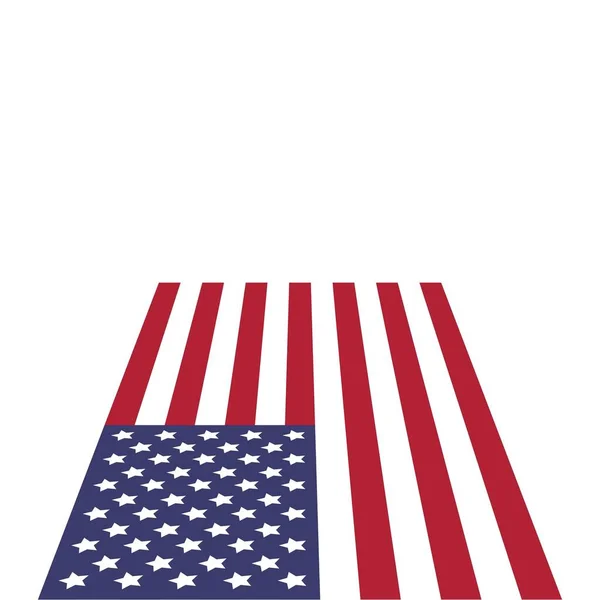Vlag Van Verenigde Staten Van Amerika Plat Ontwerp — Stockfoto