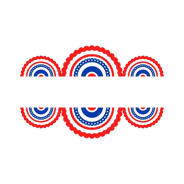 Icono Bandera Americana Estilo Diseño Plano Estilos Seguidores Americanos Flores — Foto de Stock