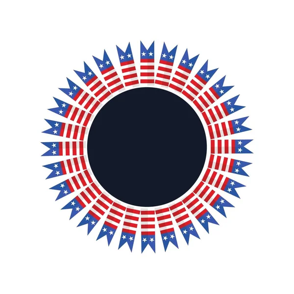 Okrągła Flaga Kraju Kraju Okrągłe Flagi Stylu Usa — Zdjęcie stockowe