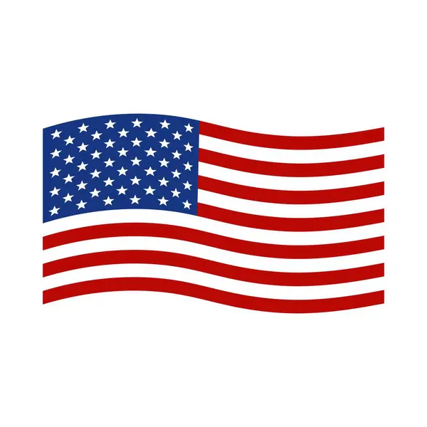 Ícone Bandeira Eua Design Plano Dia Americano Dia Dos Eua — Fotografia de Stock