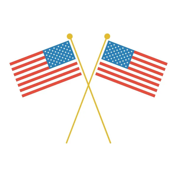 アメリカとアメリカのフラットスタイルのベクターデザイン 白いバックグラウンドのナショナルバナーで孤立したアメリカの国旗 アメリカ独立記念日 ラウンドシェイプベクター アメリカ国旗のイラスト — ストック写真