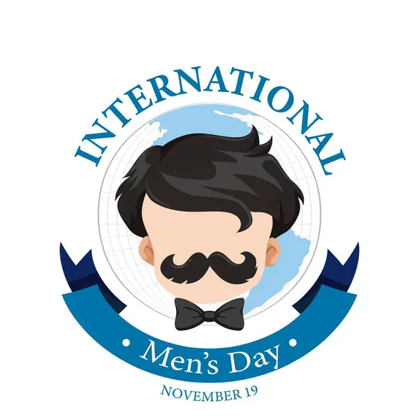 international man day banner design illustration, men logo blue design. international men\'s day.