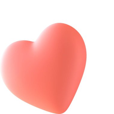 Sosyal Medya Yüreği simgesinin çevrimiçi sosyal iletişim uygulamaları konsepti, beyaz arka planda izole edilmiş gerçekçi kırmızı kalp