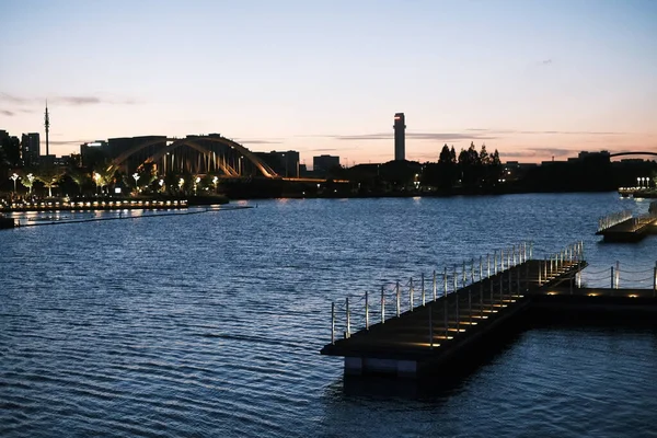 Stockholm Sveç Avrupa Dan Şehrin Manzarası — Stok fotoğraf