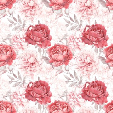 300 dpi 4096x4096 Yüksek Çözünürlüklü Yazdırmaya Hazır Kusursuz Suluboya desenli Çiçekler Şakayık