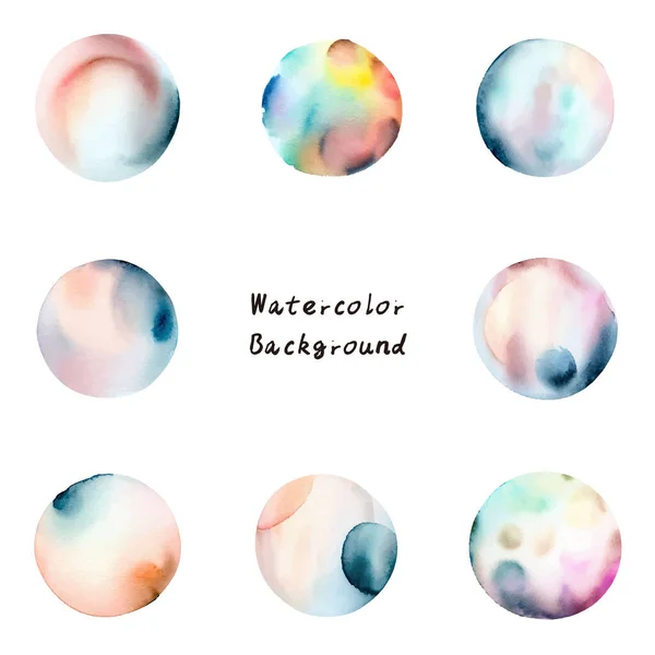 stock vector Watercolor dots set. Hand painted watercolor circles. Vector illustration.