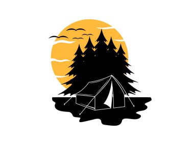 Çam çadırı ve güneş