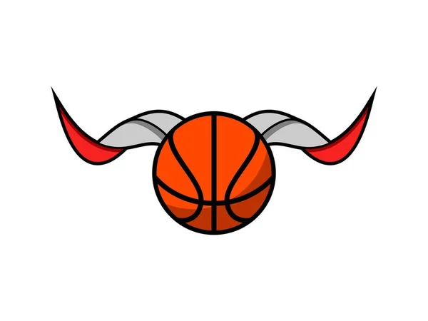 Баскетбол Рогом Позади — стоковый вектор