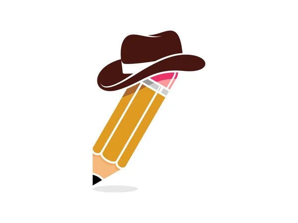 Penna Med Cowboyhatt Toppen — Stock vektor