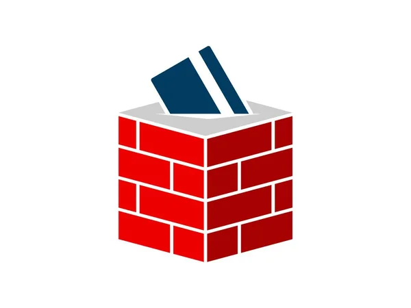 Brick Box Debit Card — Stock Vector