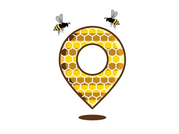 Pin Location Honey Bee Vector Graphics