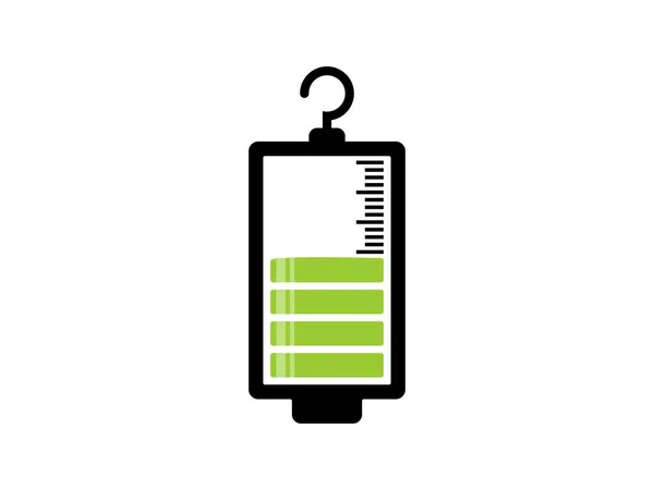 Simple Battery Medical Infusion Stock Illustration