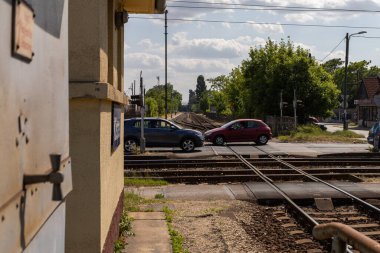 Eski İsveç şehrinin manzarası