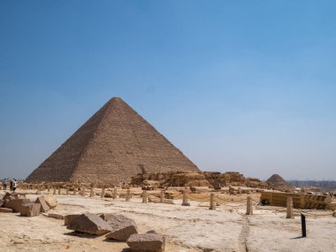 Gigiza 'daki Kahire Piramidi. Mısırlı. yüksek kaliteli fotoğraf
