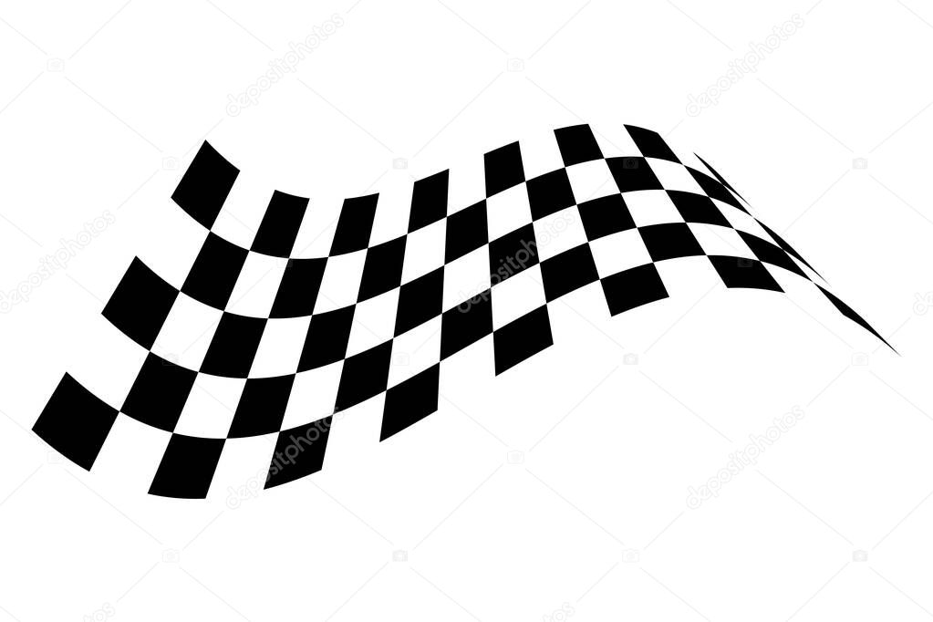 Racing flag. Race flag vector icon. Finishing flag. Vector design illustration