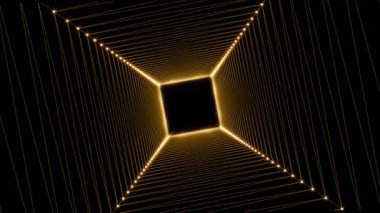 .Altın tekstarlı, soyut ızgara tünel.