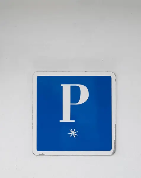 stock image Sign of a hostel with one star. Metal plate on the outside of the building, white background.