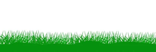 花纹绿草 白色背景上的草坪 — 图库矢量图片