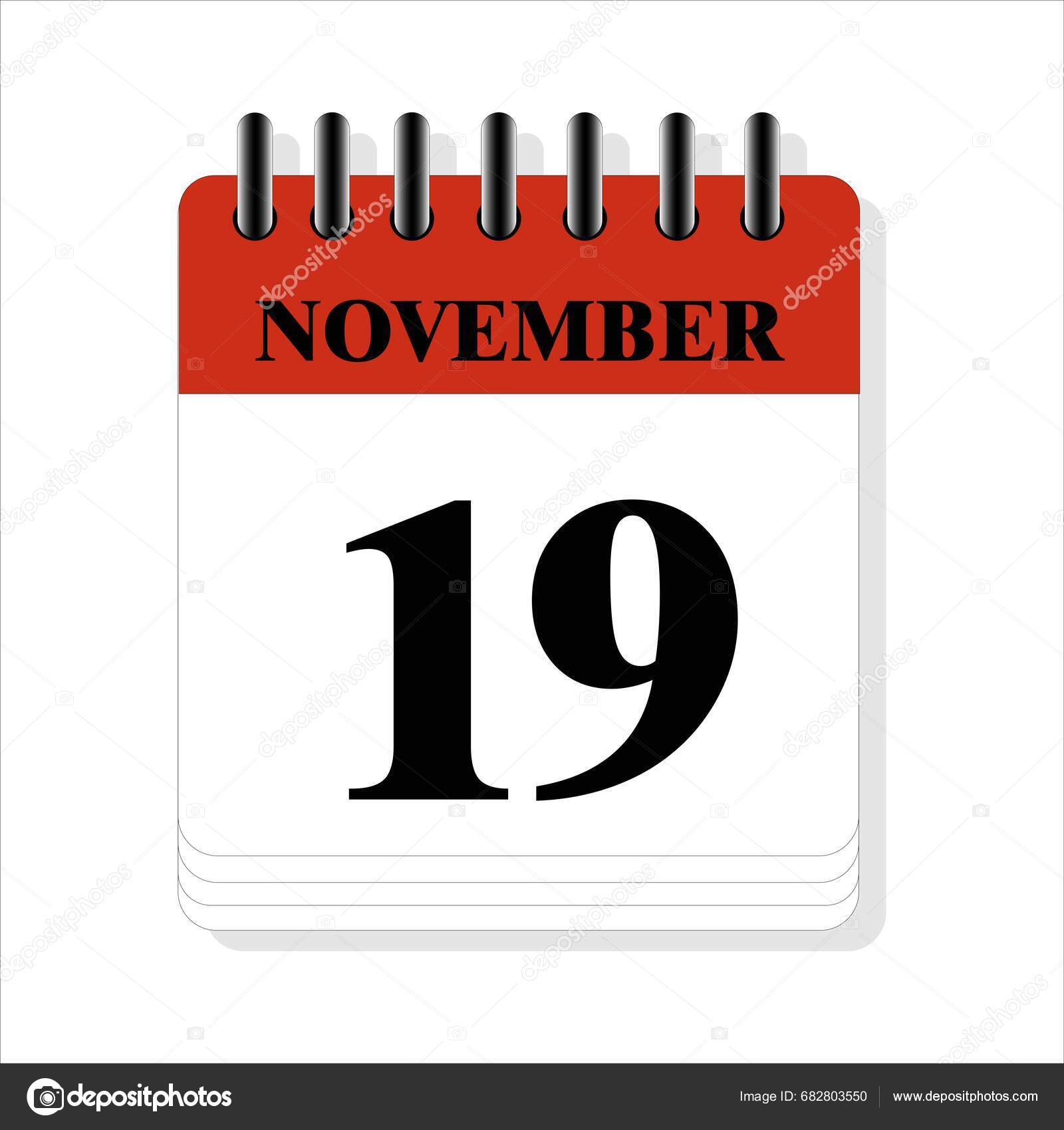 November Calendar Date Design Stock Vector by ©MJD_Studio 682803550