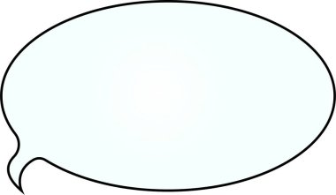 Basit bir konuşma kabarcığı vektörü. Karikatürler, karikatürler için düşünceler, sohbetler