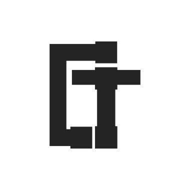 Harf T İnşaat Servisi ve Mimari Logo Şablonu Çizim Tasarımı