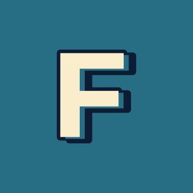 Vintage Retro Biçim Alfabesi Büyük Harf Yazı Tipi Elemanı Şablonu ile F Logo Vektörü