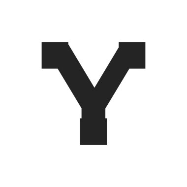 Y Harfi İnşaat Servisi ve Mimari Logo Şablonu Çizim Tasarımı