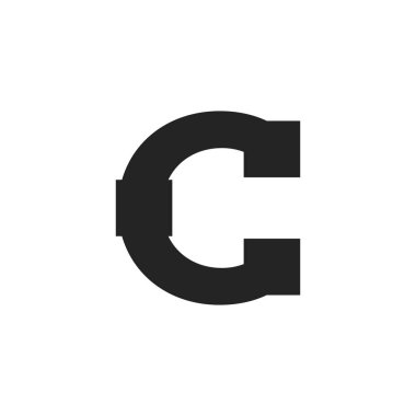 Harf C İnşaat Servisi ve Mimari Logo Şablonu Çizim Tasarımı