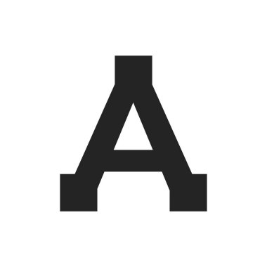 Harf A İnşaat Servisi ve Mimari Logo Şablonu Çizim Tasarımı