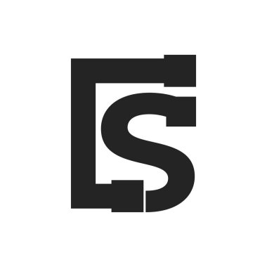 S Harfi İnşaat Servisi ve Mimari Logo Şablonu Çizim Tasarımı