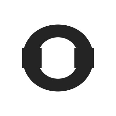 O Harfi İnşaat Servisi ve Mimari Logo Şablonu Çizim Tasarımı