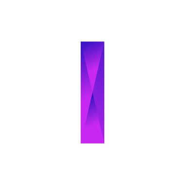 İlk Harf I Low Poly Kaplama Logo Tasarım Şablonu. Vektör EPS 10