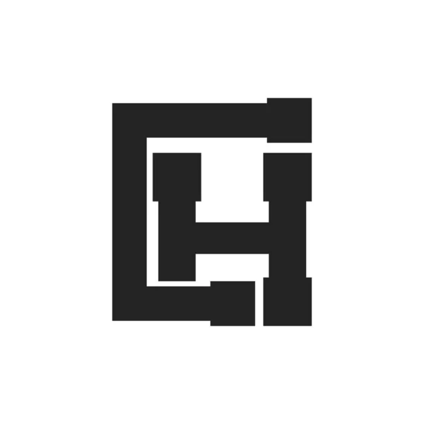 Letra Construcción Servicio Arquitectura Logo Plantilla Ilustración Diseño — Vector de stock