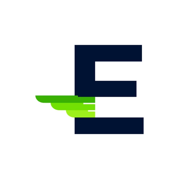 摘要首字母E翼和条形图标识 适用于商业和品牌标识 — 图库矢量图片