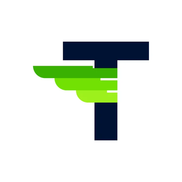 Abstract Eerste Letter Wing Strip Monogram Logo Bruikbaar Voor Business — Stockvector
