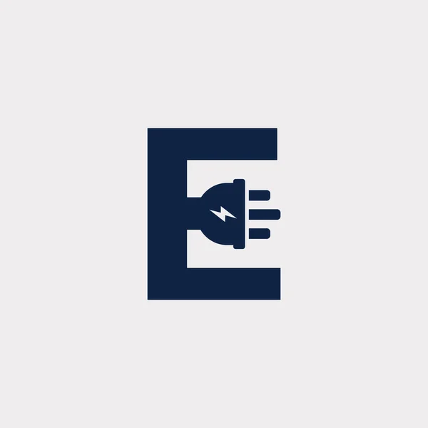 Első Betű Electric Icon Logo Design Element Rész Vektor — Stock Vector