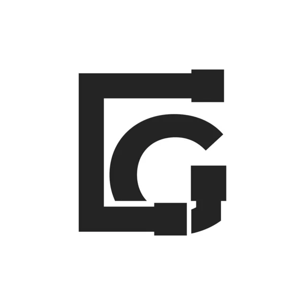 Letter Bouwdienst Architectuur Logo Sjabloon Illustratie Ontwerp — Stockvector