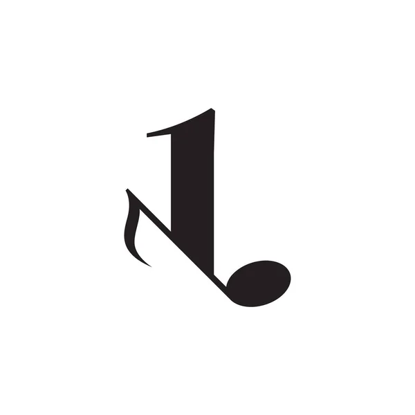 Νούμερο Στοιχείο Σχεδιασμού Λογότυπων Σημειώσεων Μουσικής Κλειδιού Κατάλληλο Για Επιχειρήσεις — Διανυσματικό Αρχείο
