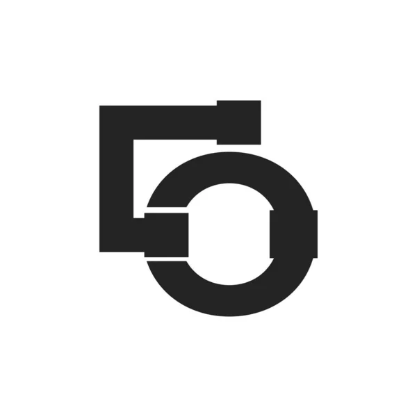 Brief Bouwdienst Architectuur Logo Sjabloon Illustratie Ontwerp — Stockvector