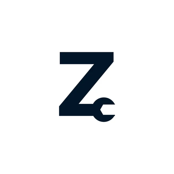 Eerste Letter Moersleutel Logo Design Inspiratie — Stockvector