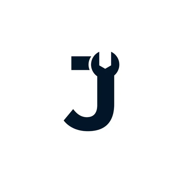 Початкова Літера Гайковий Ключ Дизайн Логотипу Натхнення — стоковий вектор